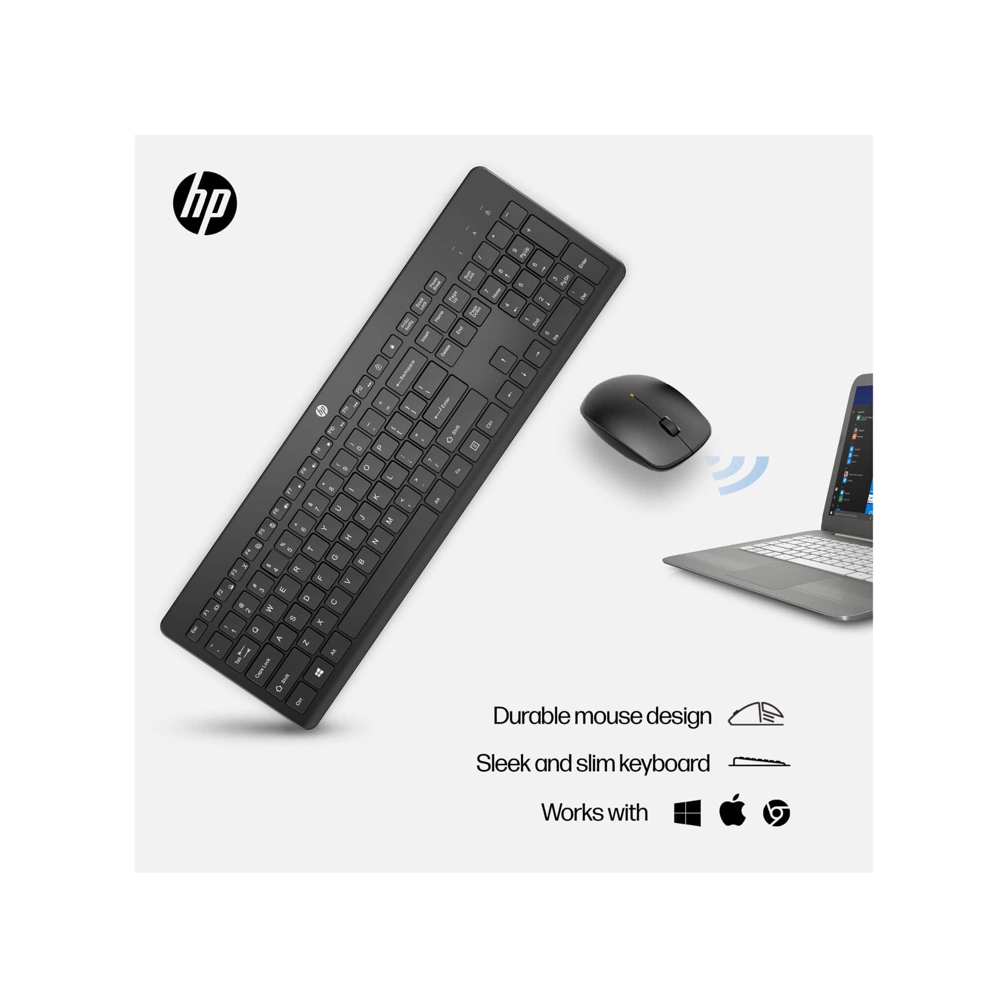 HP 235 Wireless Mouse and Keyboard Combo (For Business) - Up to 16 Months Battery Life -  Back Secondary image