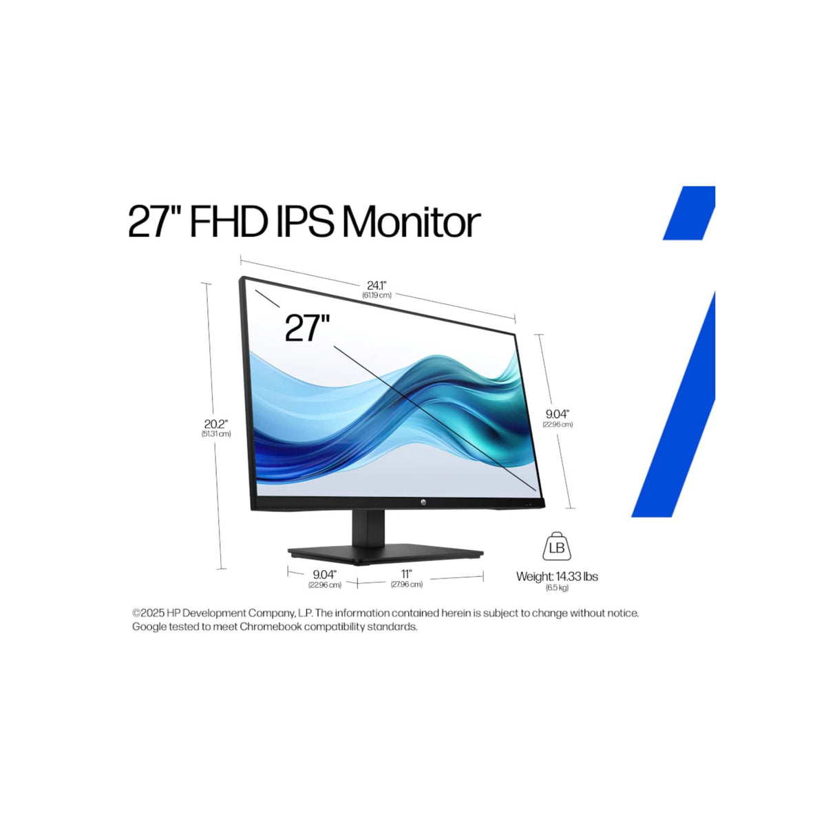 HP Monitors HP Series 3 Pro 27" FHD Height Adjust Monitor – 327ph