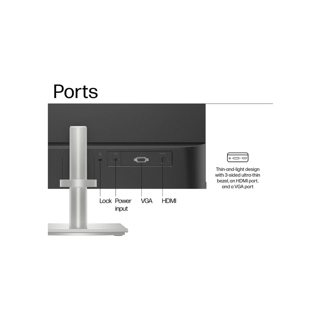 HP Monitors HP Series 5 (524sh) 23.8-inch FHD Height Adjust Monitor