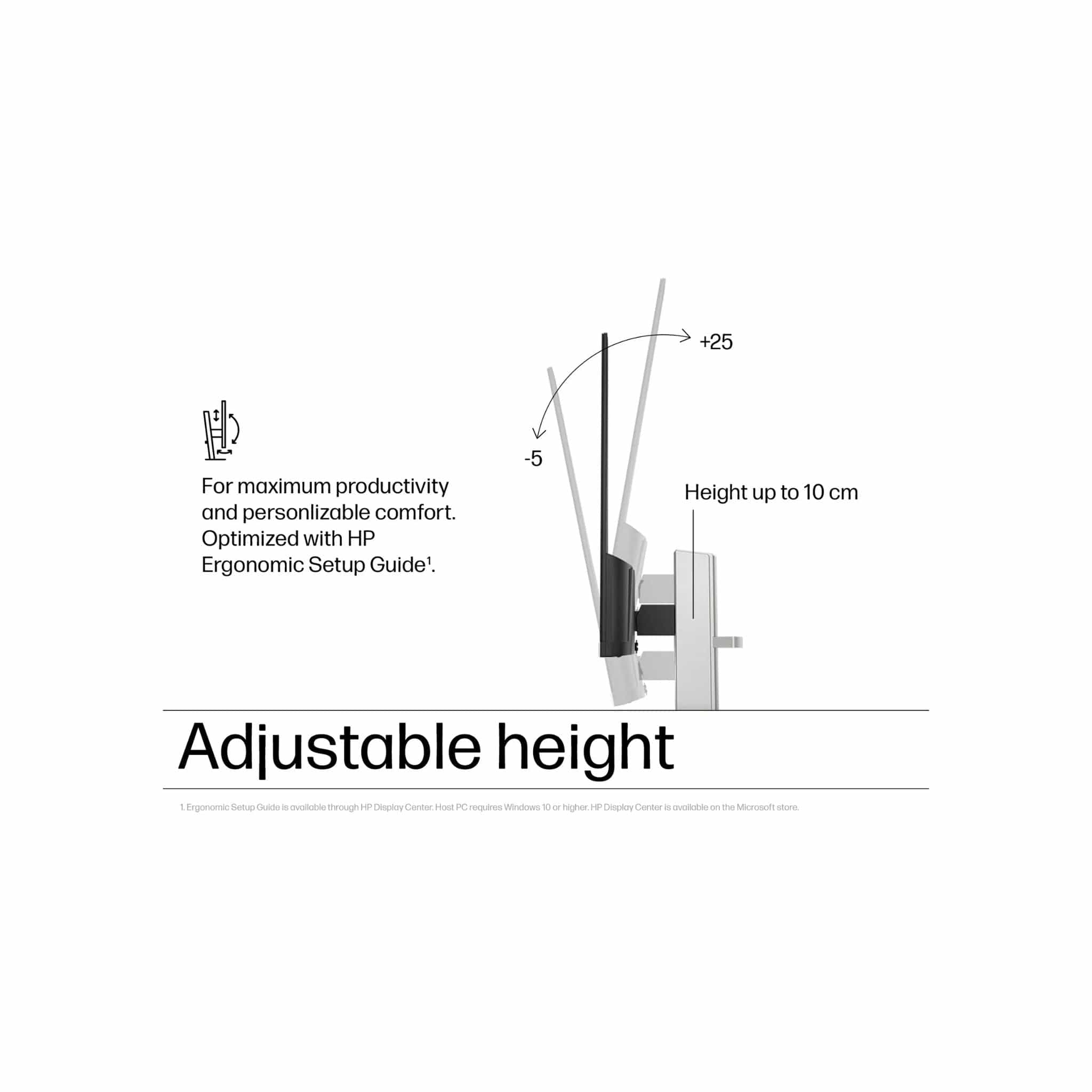HP Monitors HP Series 5 (524sh) 23.8-inch FHD Height Adjust Monitor