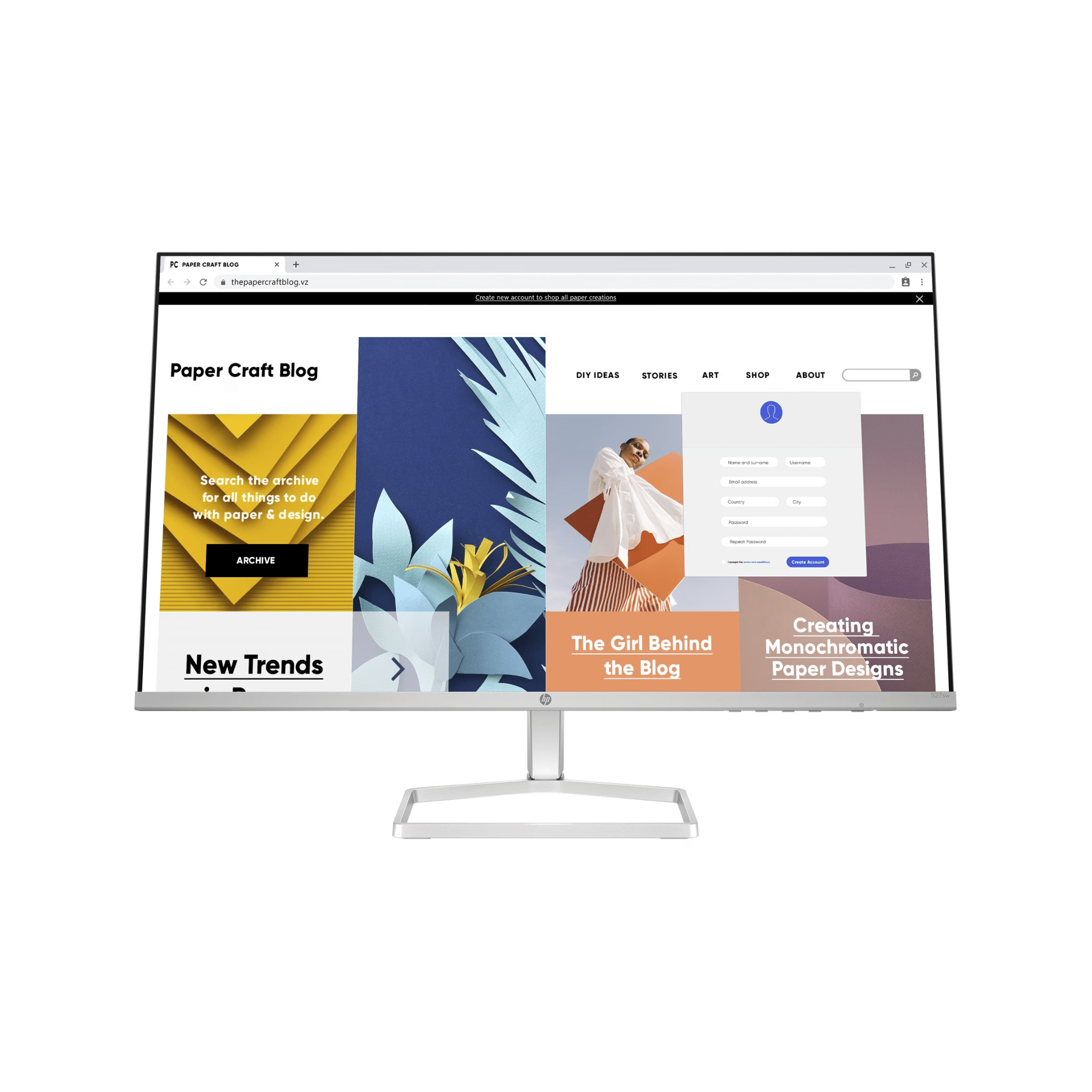 HP Monitors HP Series 5 (527sw) 27" Full HD White Monitor Main image