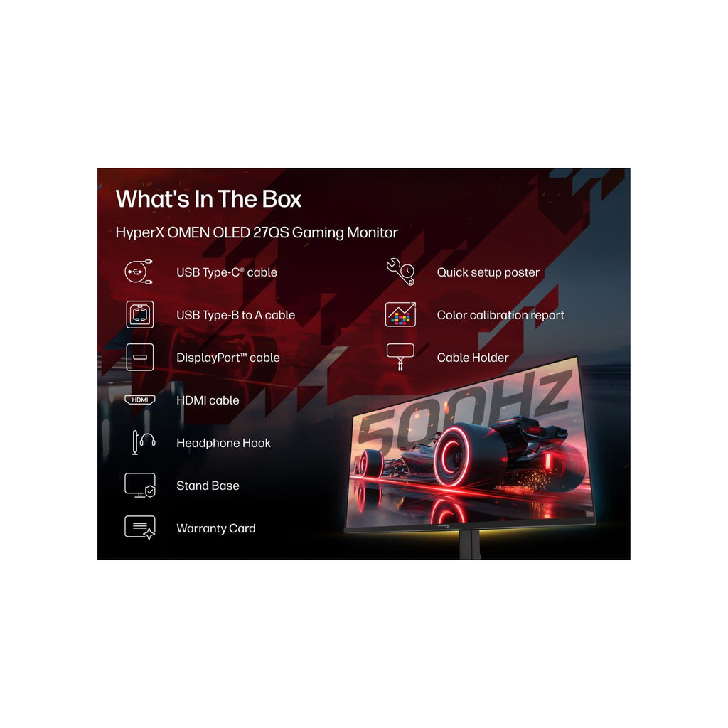 HP Omen Monitors OMEN 27qs, 27" QHD 240Hz Gaming Monitor