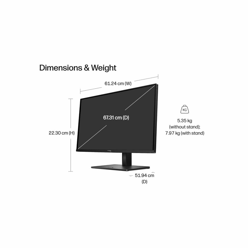HP Omen Monitors OMEN 27qs, 27" QHD 240Hz Gaming Monitor