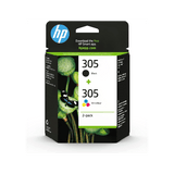 HP Printer Accessories HP 305 2-Pack Tri-color/Black Original Ink Cartridge