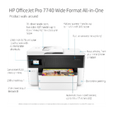 HP Printers and Scanners HP OfficeJet Pro 7740 A3 Colour Multifunction Inkjet Printer