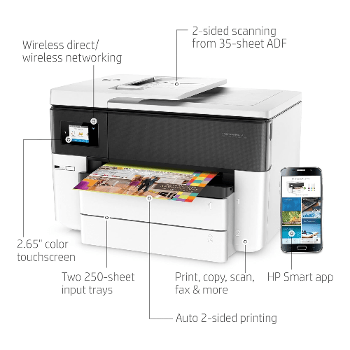 HP Printers and Scanners HP OfficeJet Pro 7740 A3 Colour Multifunction Inkjet Printer
