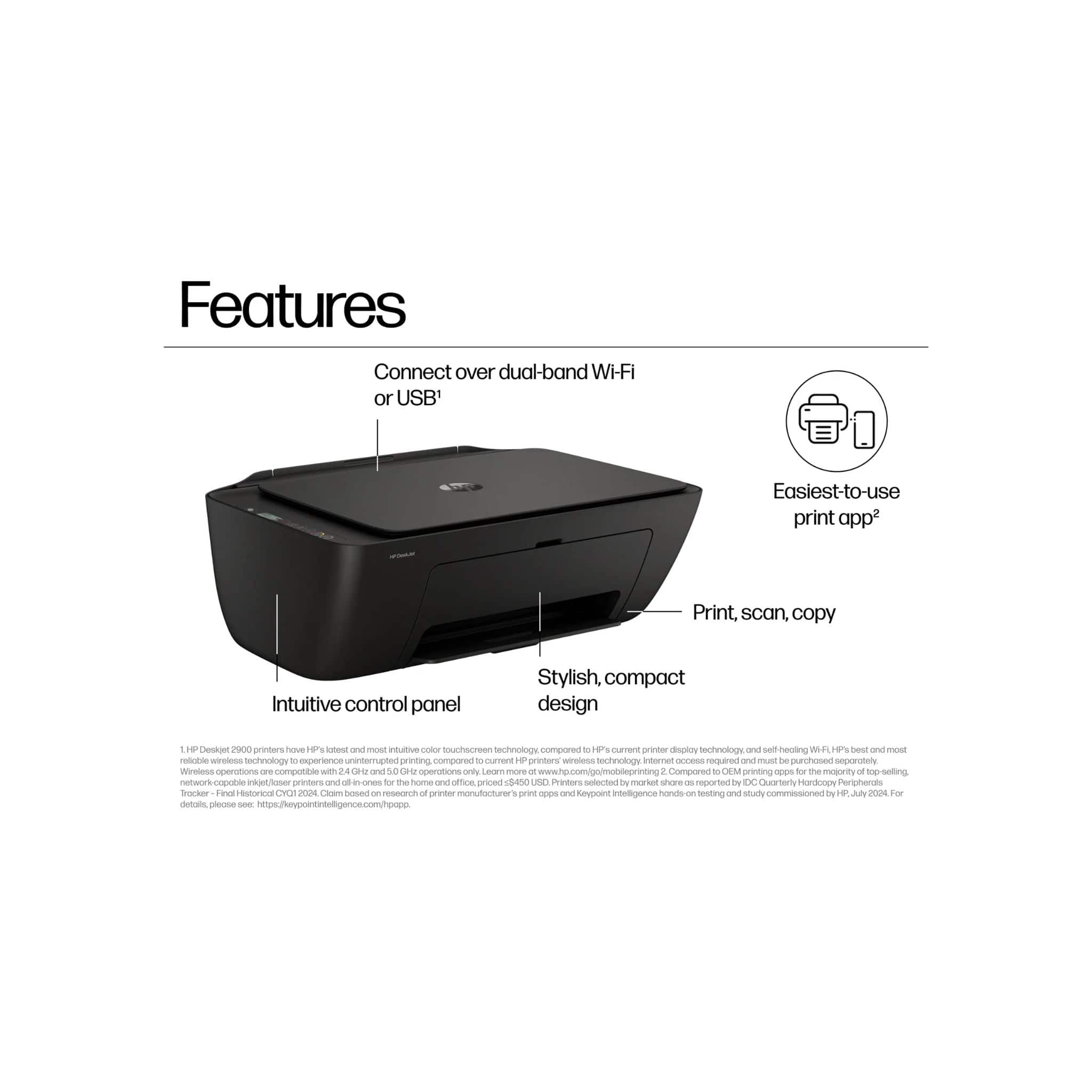 HP Printers HP DeskJet 2910 A4 Colour Multifunction Inkjet Printer
