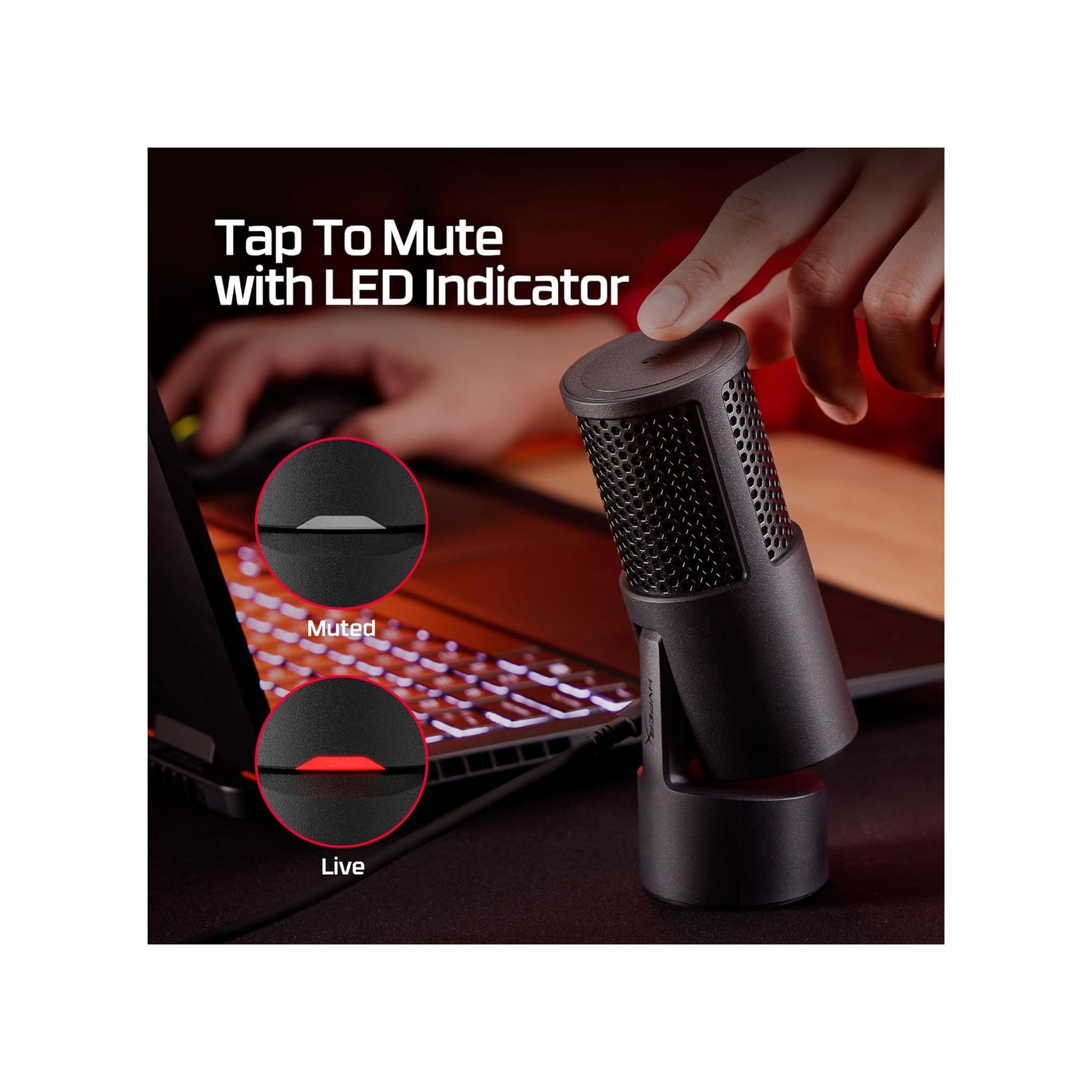 HyperX HyperX SoloCast 2 – Gaming USB Condenser Mic - Black