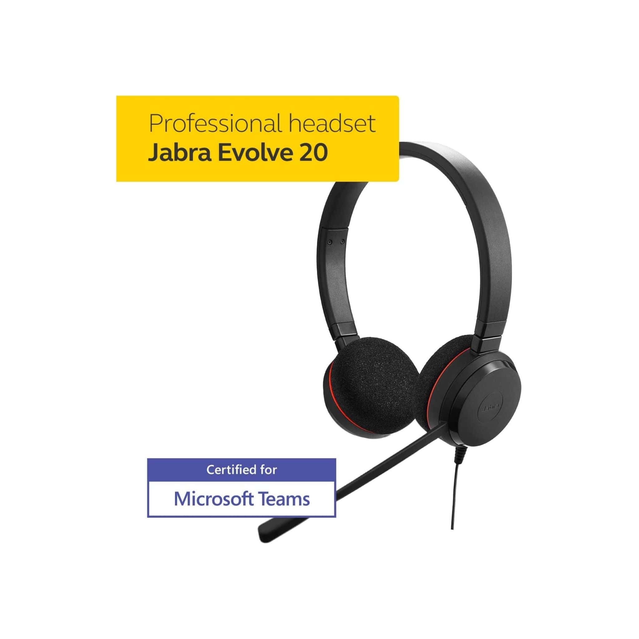 Jabra Headphones Jabra Evolve 20 MS Teams Stereo Corded USB Headset