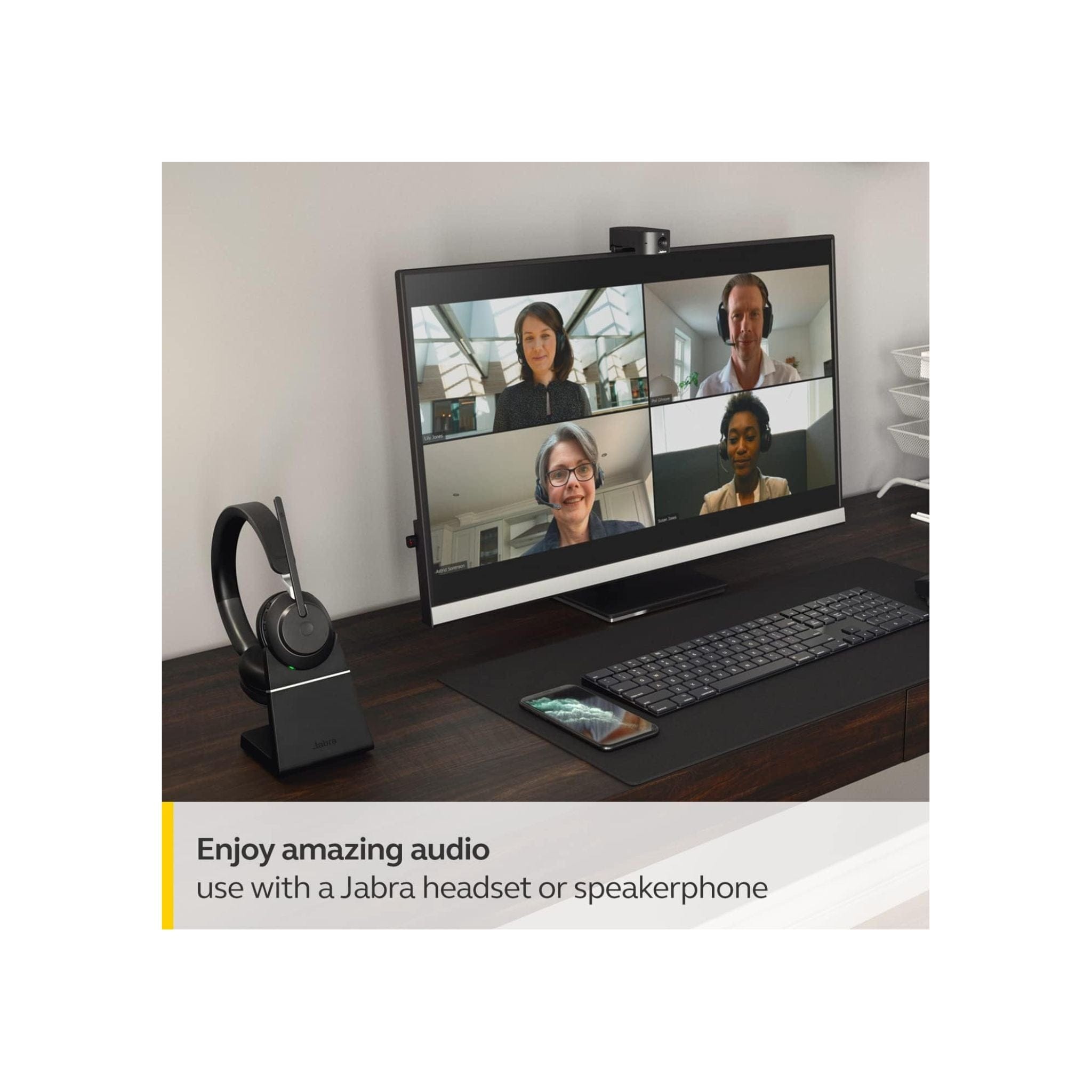 Jabra Webcam Jabra PanaCast 20 4K(UHD) AI-Powered  Video Conferencing Camera - Black
