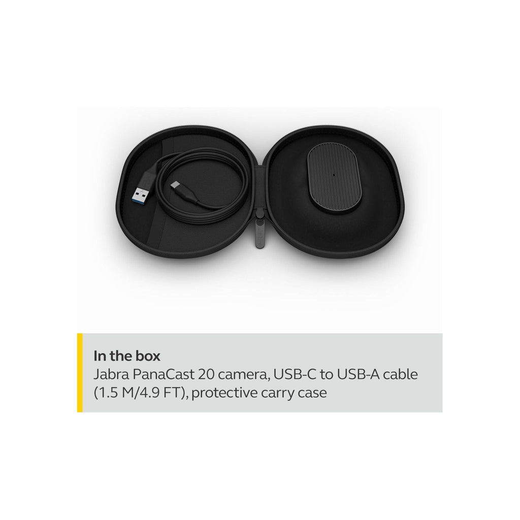 Jabra Webcam Jabra PanaCast 20 4K(UHD) AI-Powered  Video Conferencing Camera - Black