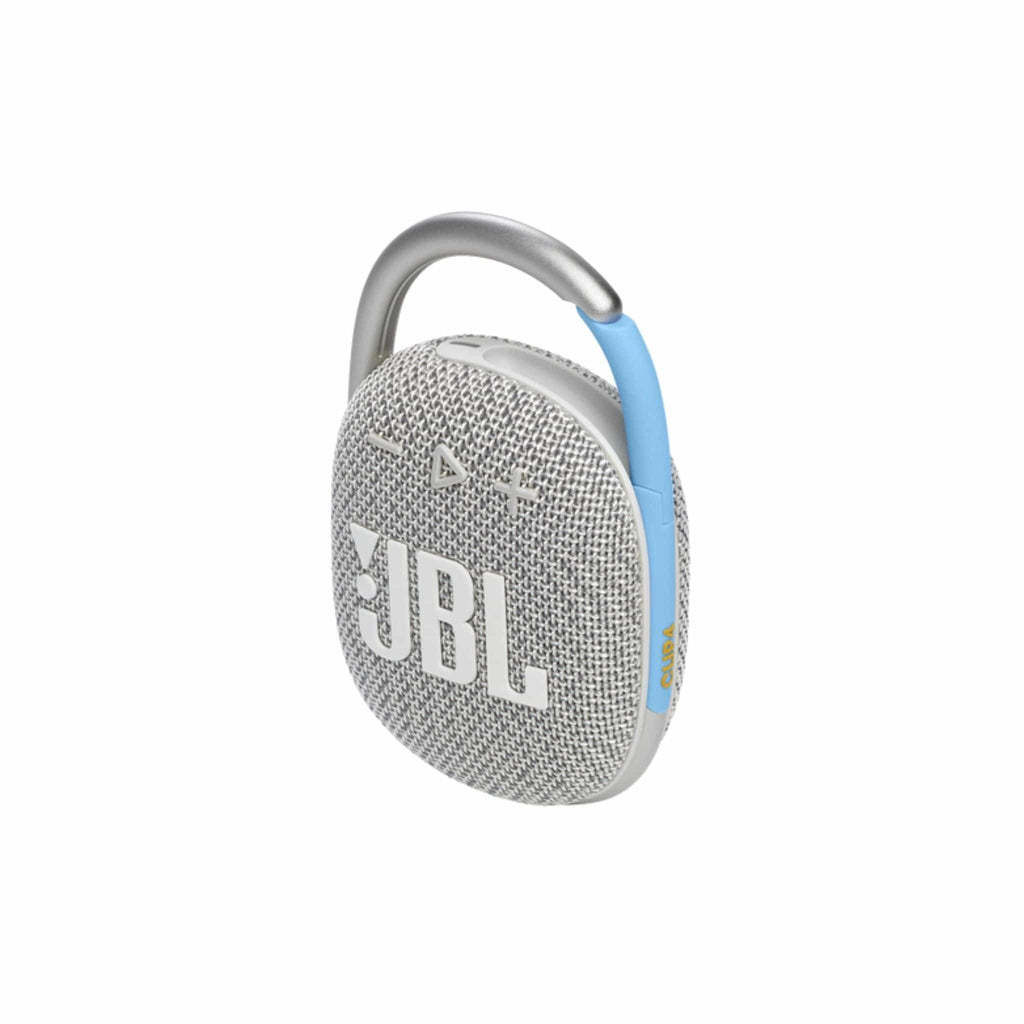 JBL Headphones JBL Clip 4 ECO Waterproof Wireless Bluetooth Speaker with 10 Hours of Battery Life, White