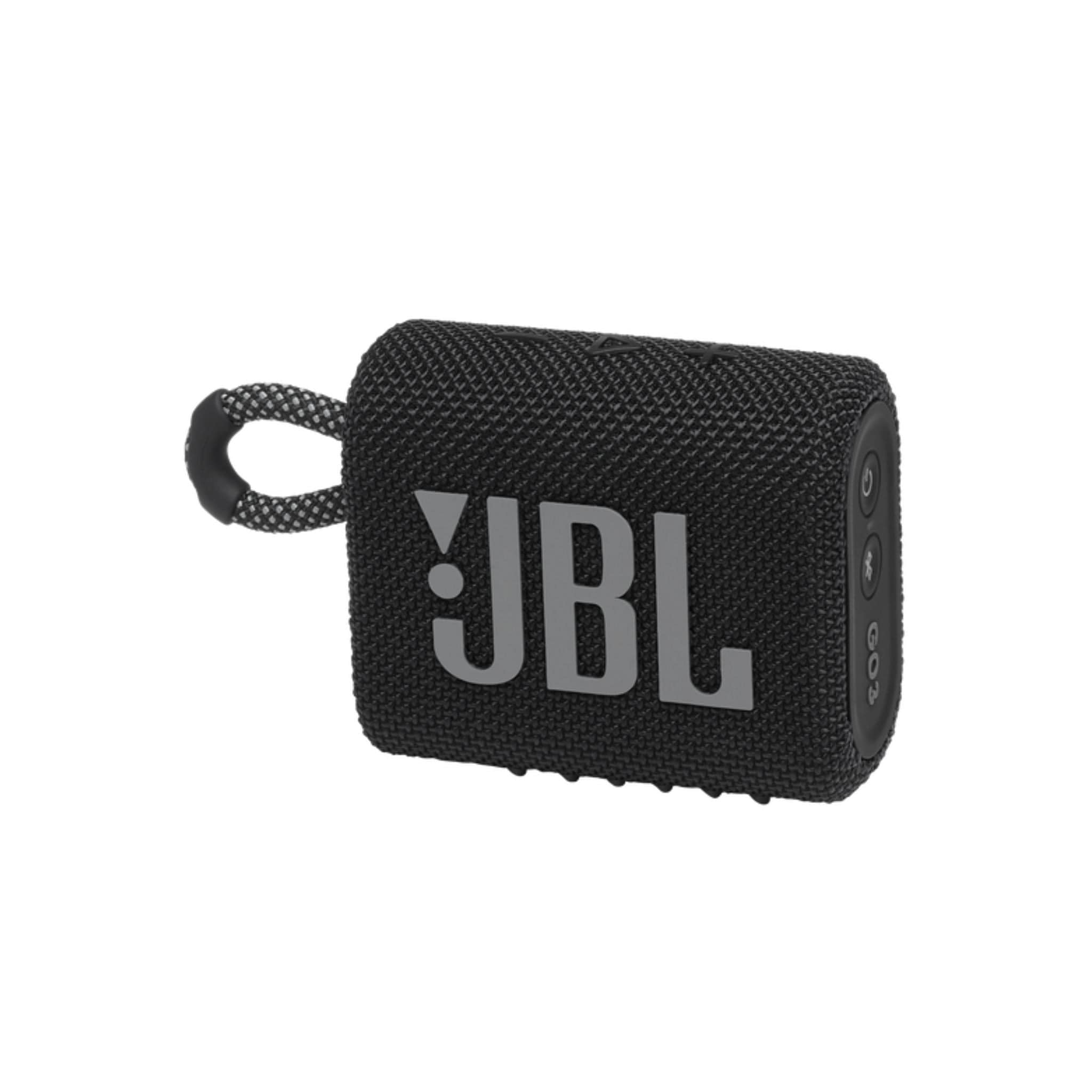 JBL Headphones JBL GO 3 Wireless Bluetooth Portable Speaker with Integrated Loop and USB C Charging Cable - Black