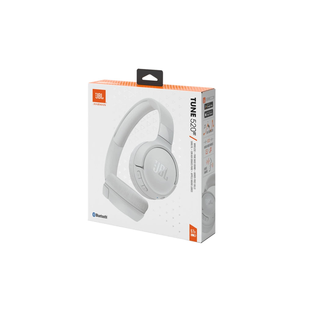 JBL Headphones JBL Tune 520 BT Wireless On-Ear Headphones, up to 57 - Hour Battery Life, -White