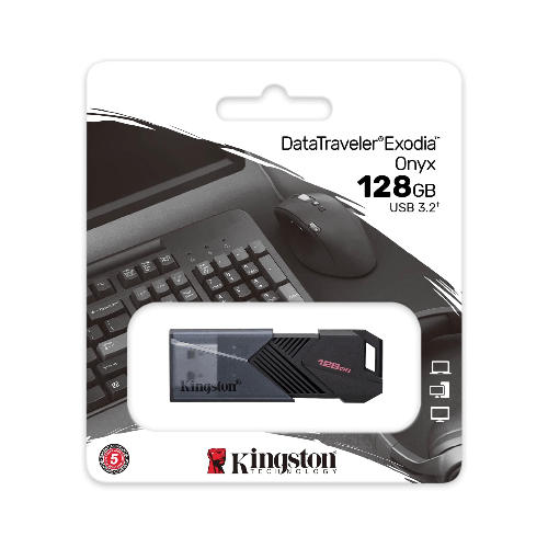 Kingston Storage Kingston Data Traveler Exxodia Onyx DTXON/128GB Flash Drive 3.2 Gen 1