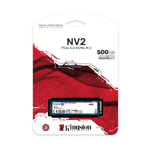 Kingston Storage Kingston NV2 NVMe PCIe Gen4 500GB M.2 Internal SSD - (SNV2S/500G)