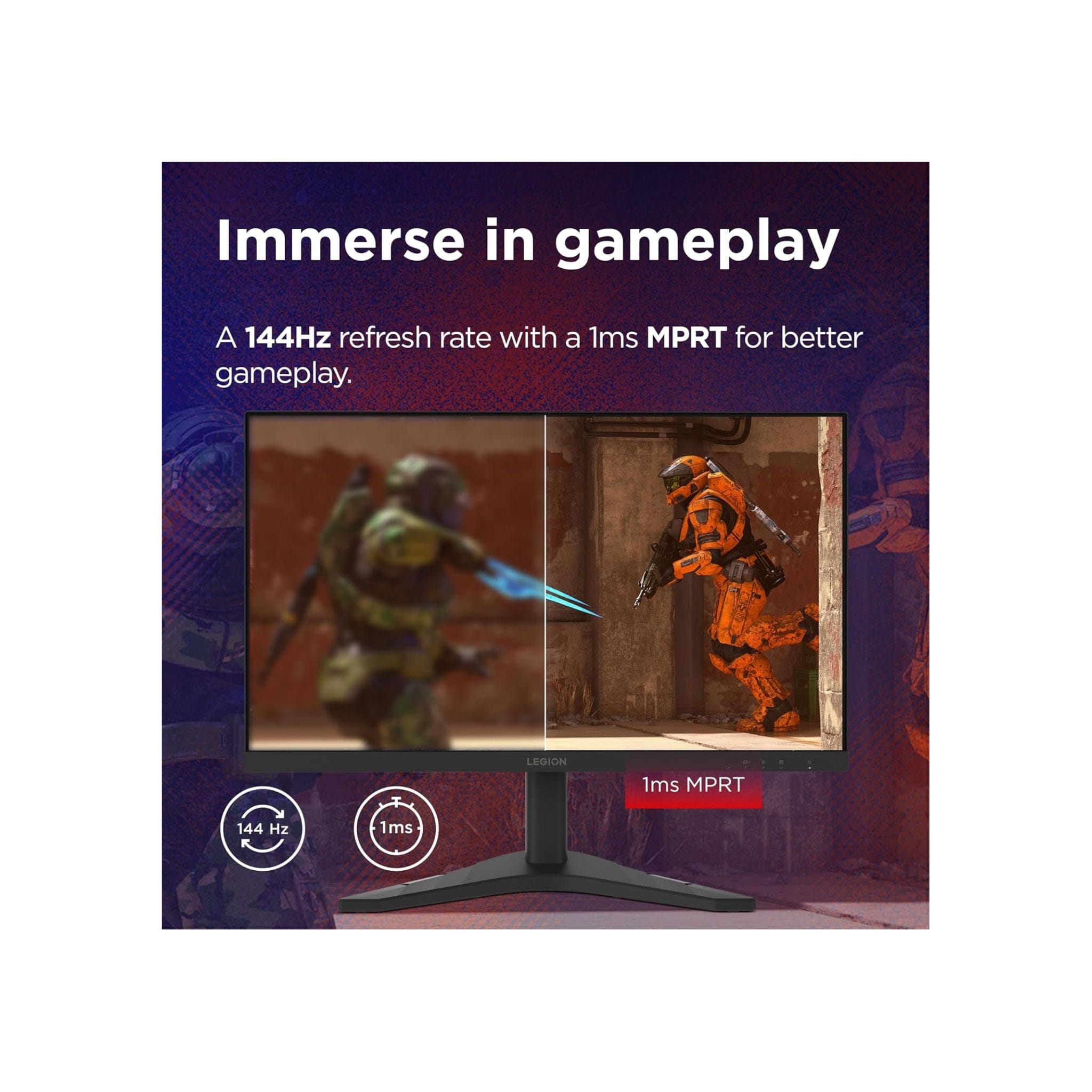 Lenovo Legion R24s 23.8"  IPS, 1ms MPRT, 144Hz, Full HD Gaming Monitor - Raven Black Secondary image