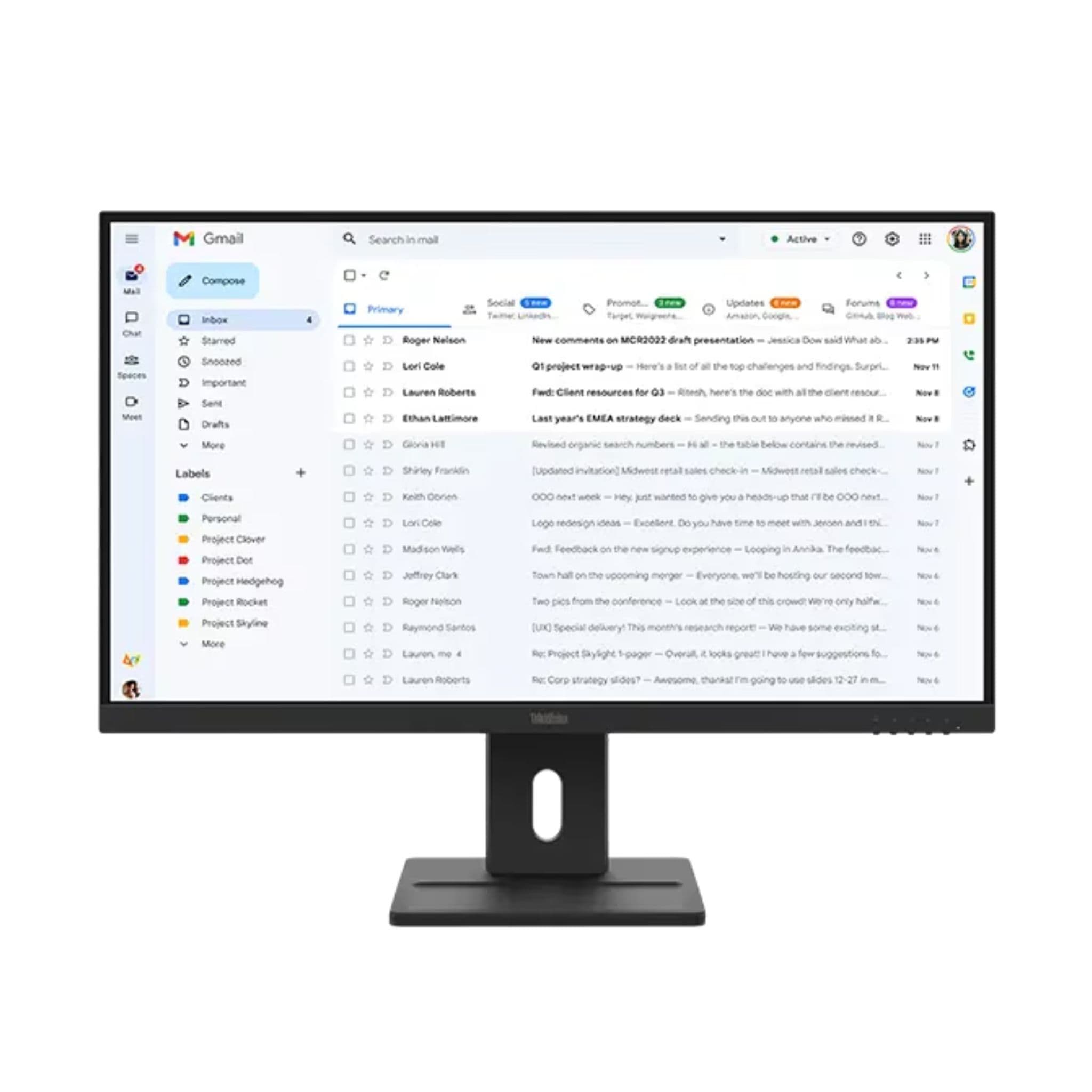 Lenovo Monitors Lenovo ThinkVision E27-40 27" FHD IPS Monitor Main image