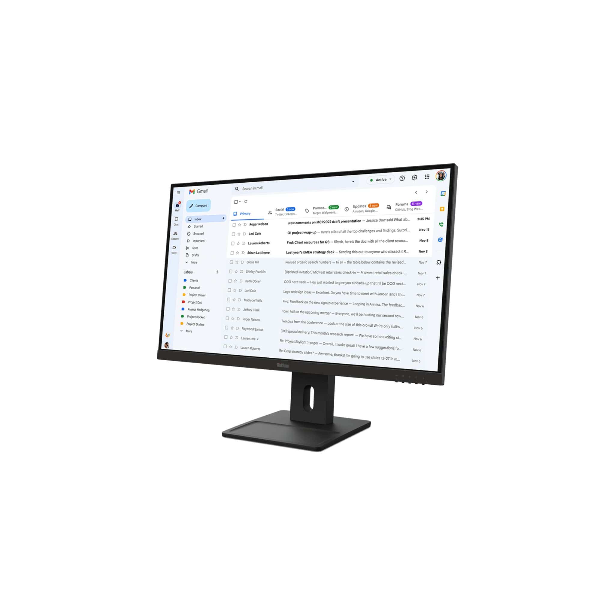 Lenovo Monitors Lenovo ThinkVision E27-40 27" FHD IPS Monitor
