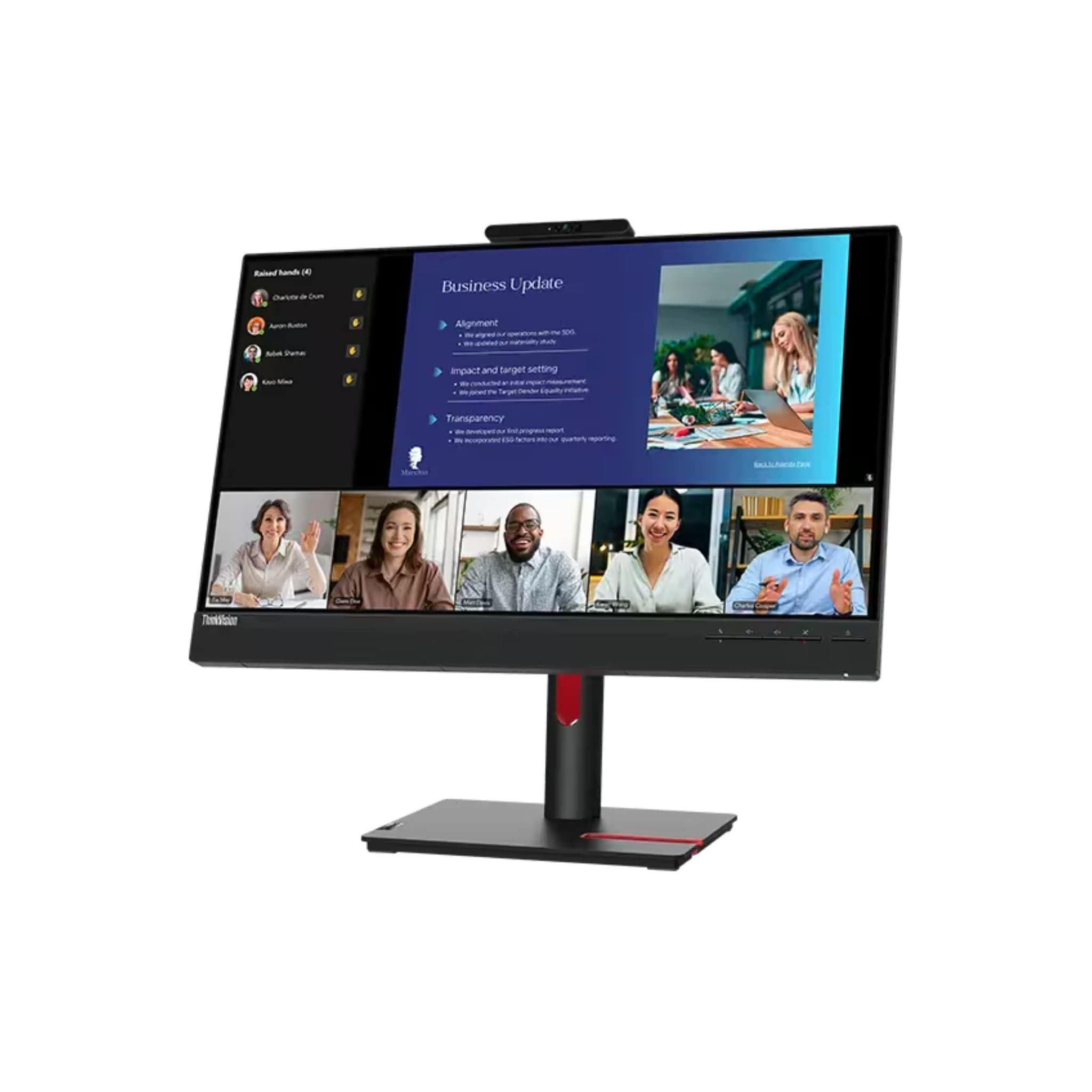 Lenovo Monitors Lenovo ThinkVision T24v-30 23.8" FHD Video Conferencing Monitor