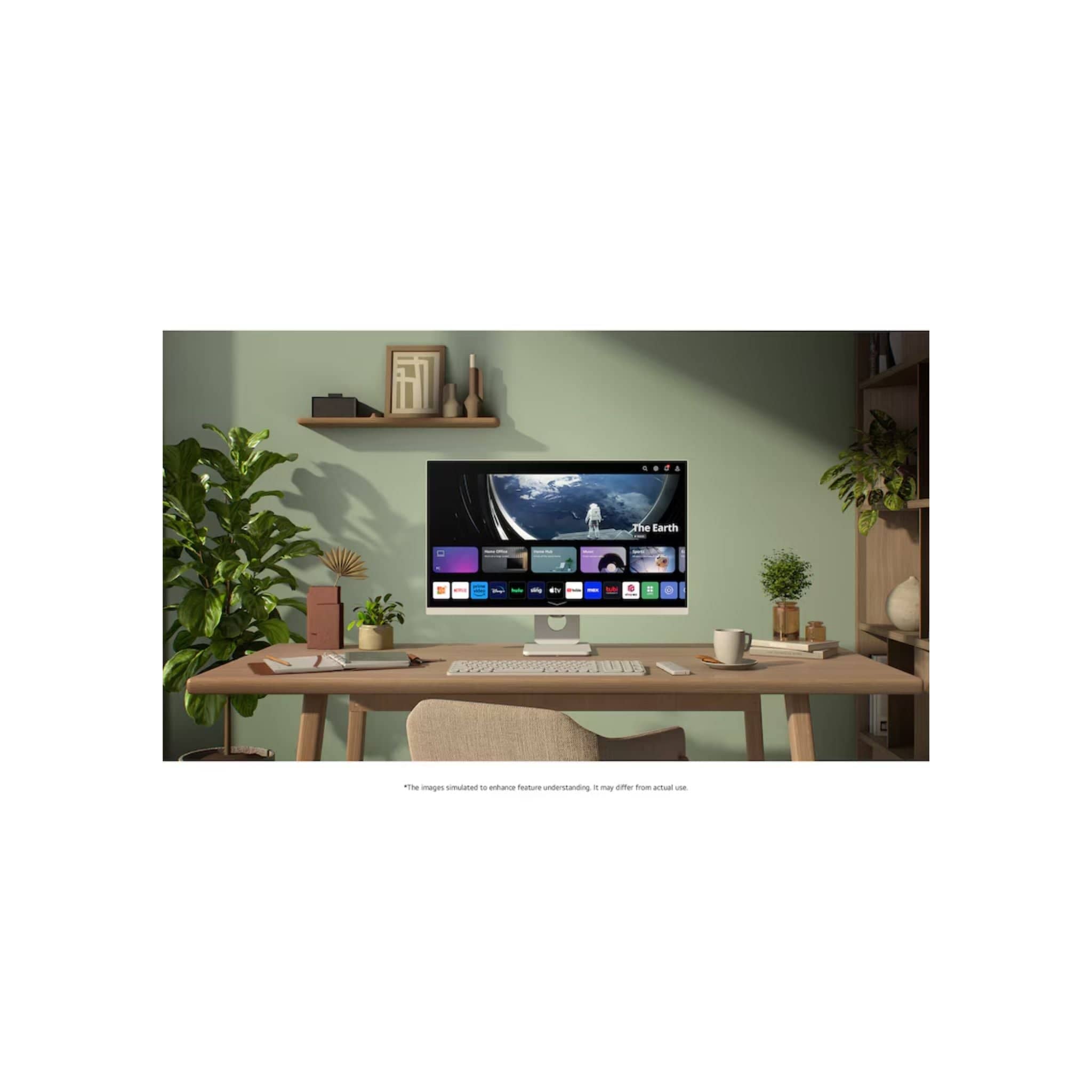 LG LG 27" Smart Monitor, Full HD IPS Display, webOS, LG ThinQ, Screen Share, Bluetooth, White