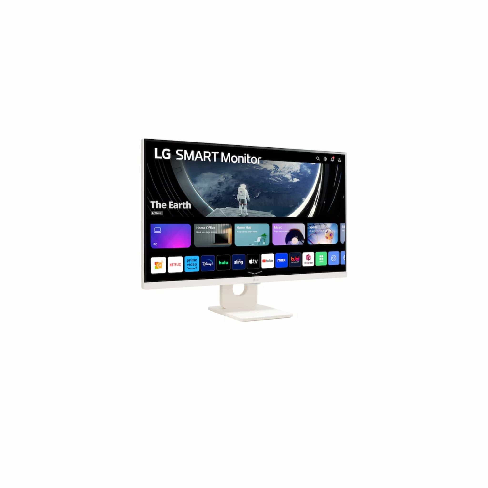 LG LG 27" Smart Monitor, Full HD IPS Display, webOS, LG ThinQ, Screen Share, Bluetooth, White