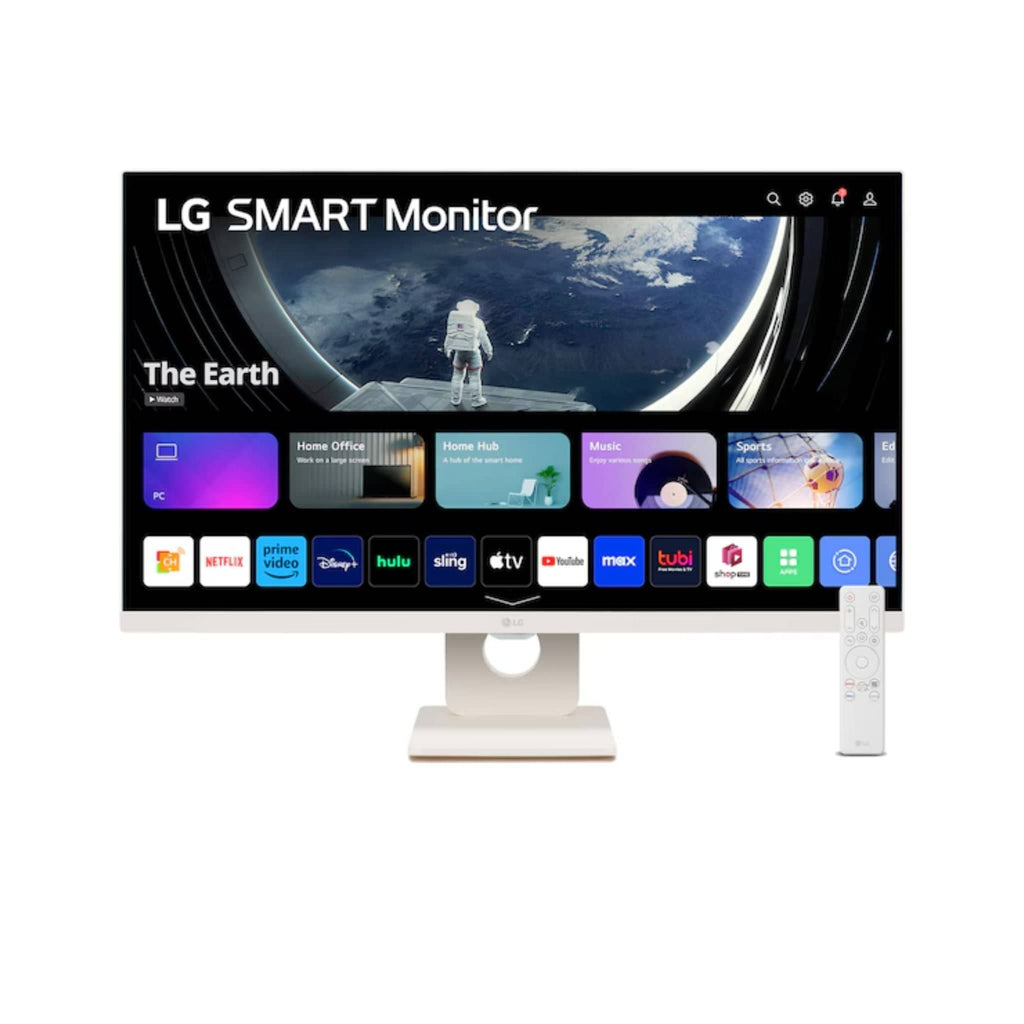 LG LG 27" Smart Monitor, Full HD IPS Display, webOS, LG ThinQ, Screen Share, Bluetooth, White