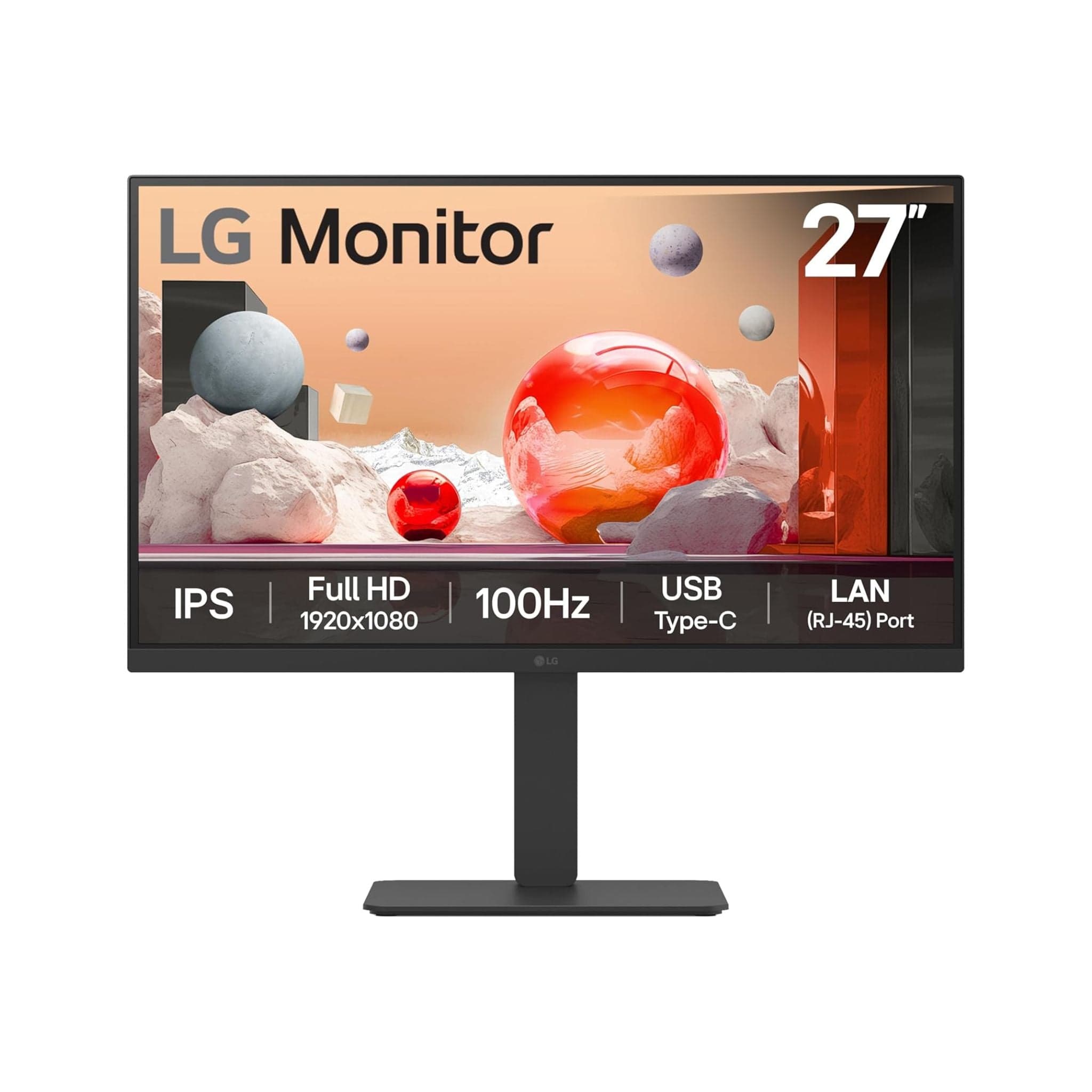 LG Monitors LG 27” Full HD IPS Monitor with USB Type-C™ and RJ45 Main image