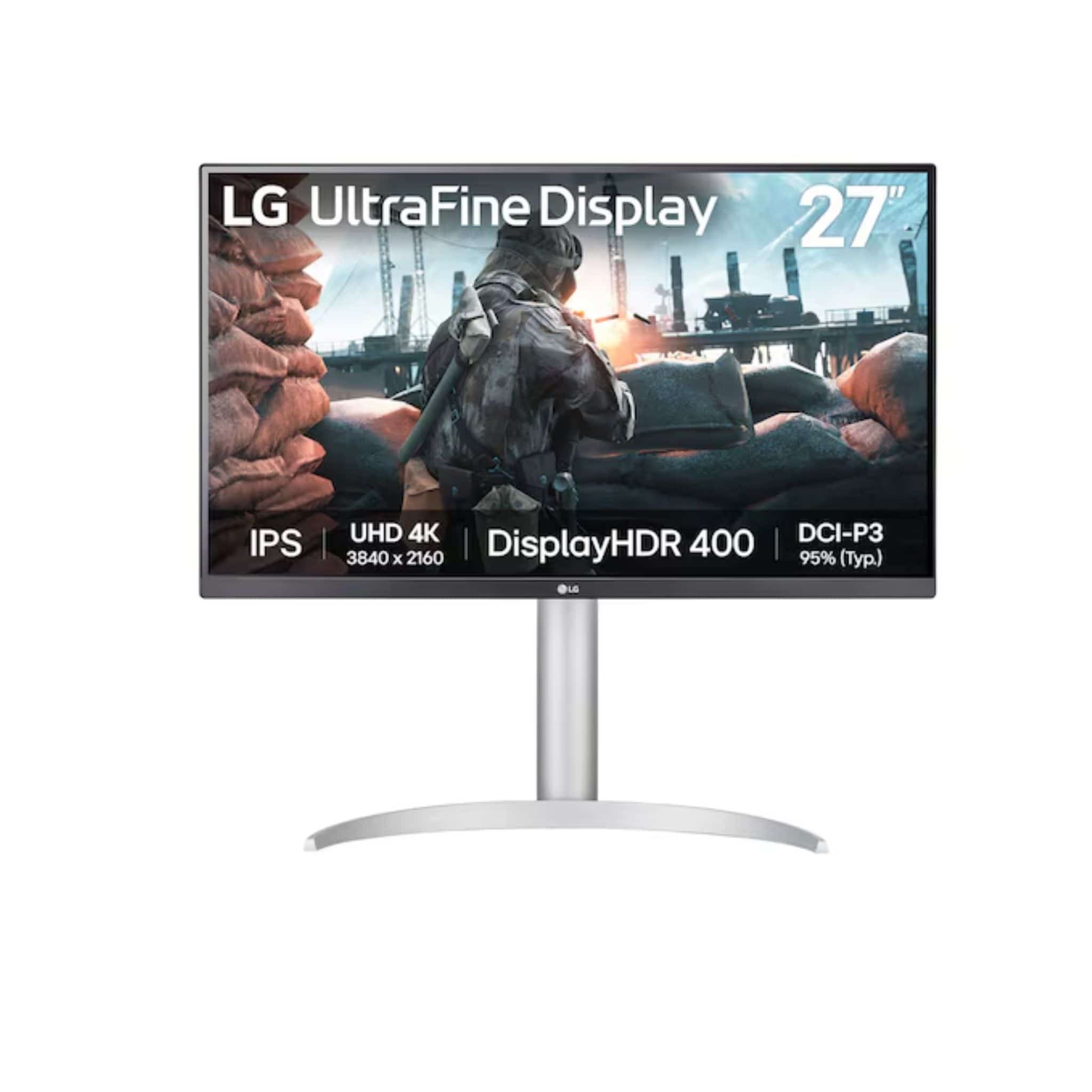LG Monitors LG 27UP650K 27" UltraFine Monitor, 4K IPS Display, VESA DisplayHDR™ 400, Dynamic Action Sync, Black Main image