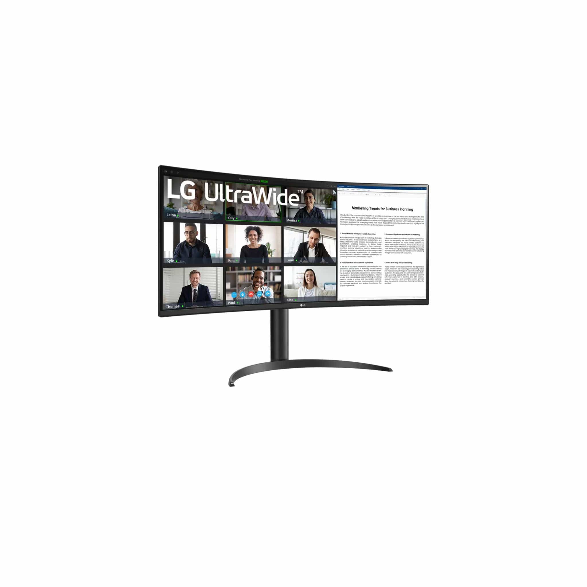 LG Monitors LG 34" 34WR55QK UltraWide QHD Curved monitor with USB Type-C™