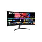 LG Monitors LG 34SR60QC-B 34 Inch Smart Monitor WQHD 1440P Curved Screen 100Hz with webOS