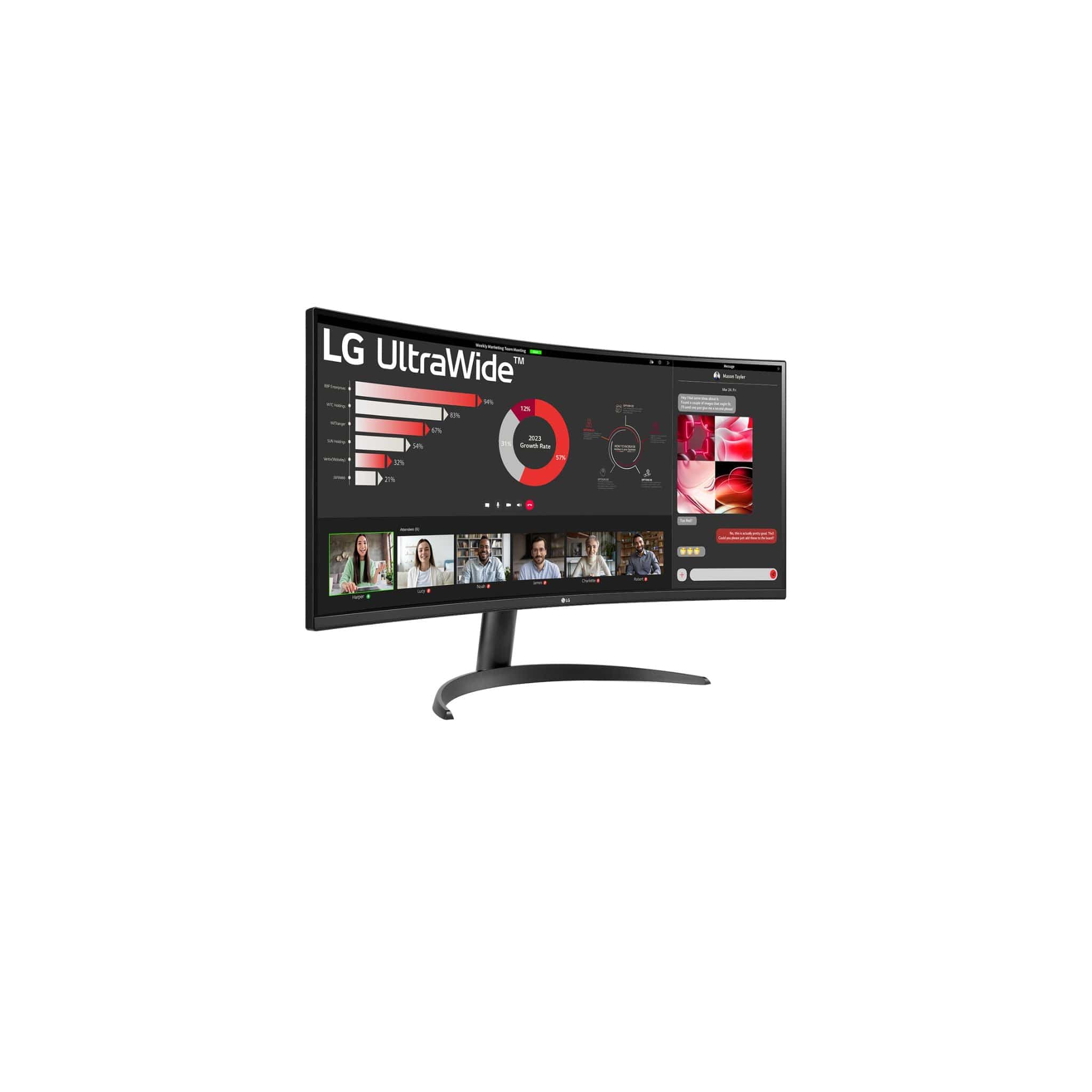LG Monitors LG 34WR50QK-B  34" UltraWide QHD 100Hz Curved monitor
