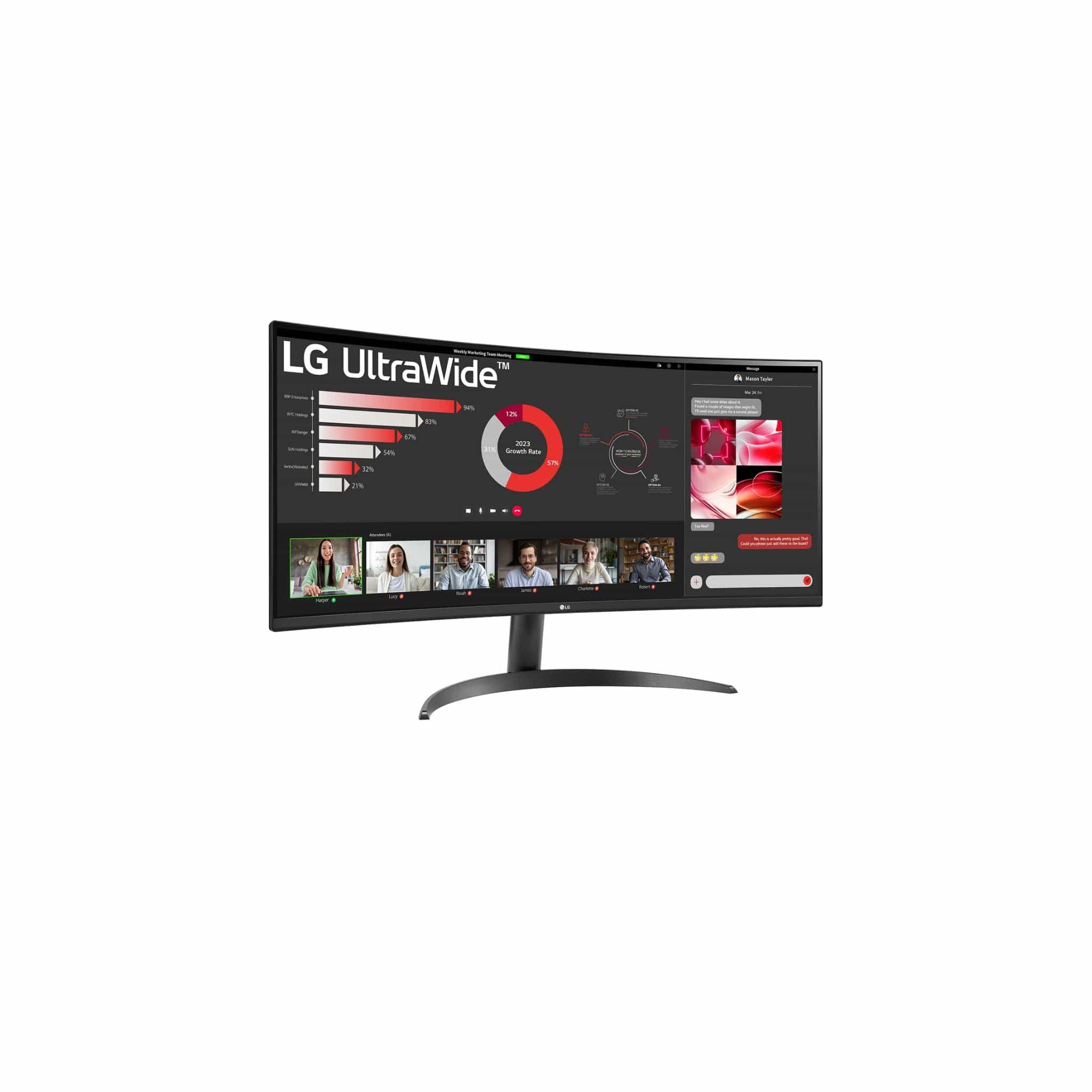 LG Monitors LG 34WR50QK-B  34" UltraWide QHD 100Hz Curved monitor