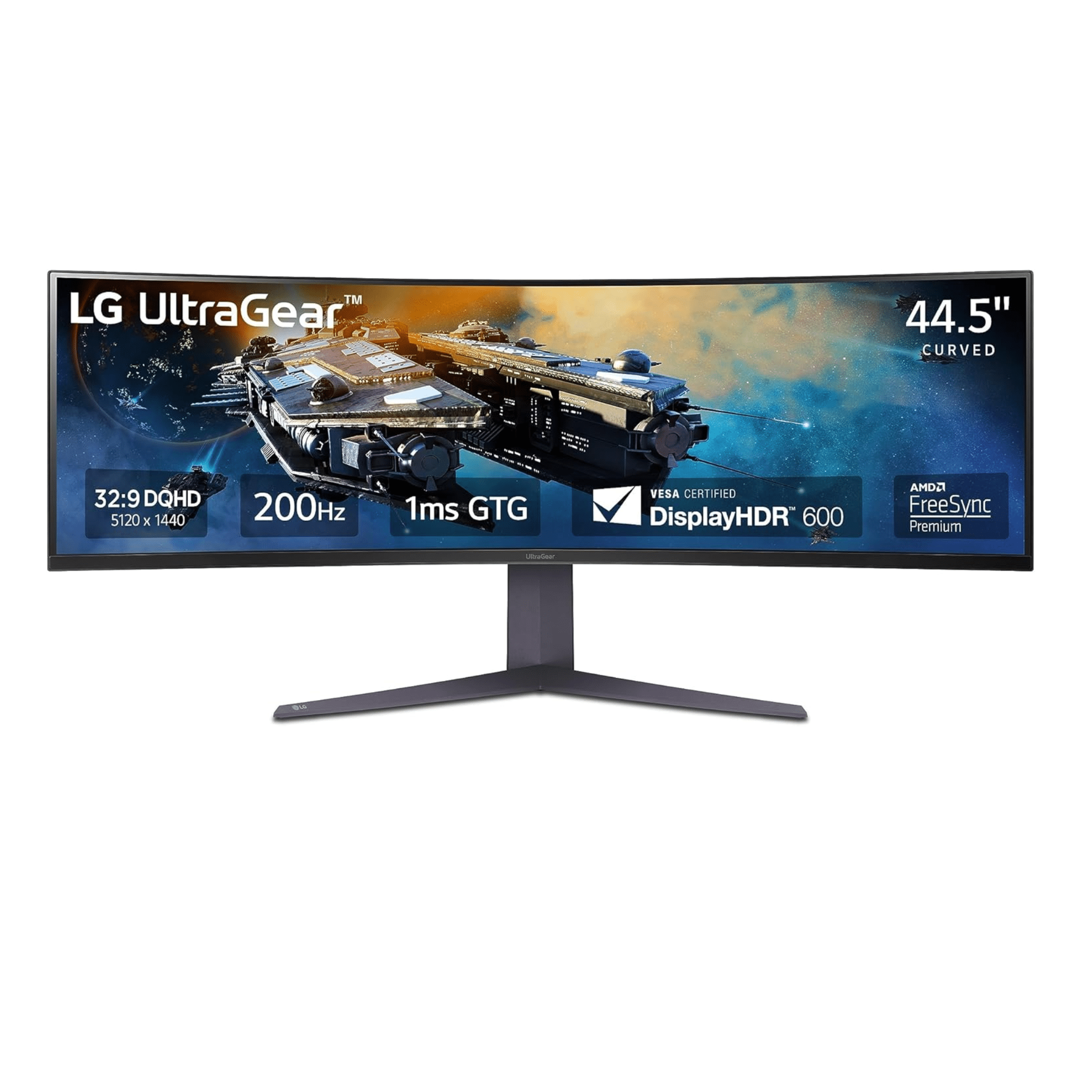 LG Monitors LG 45GR65DC-B 45" UltraGear™ QHD 1440P 1ms 200Hz Curved Gaming Monitor with VESA DisplayHDR™ 600