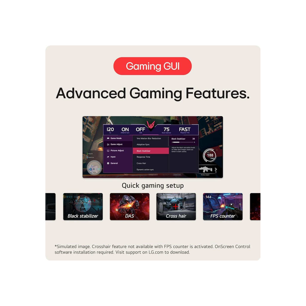 LG Monitors LG 45GR65DC-B 45" UltraGear™ QHD 1440P 1ms 200Hz Curved Gaming Monitor with VESA DisplayHDR™ 600