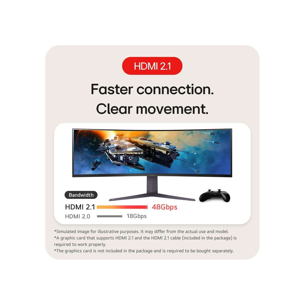 LG Monitors LG 45GR65DC-B 45" UltraGear™ QHD 1440P 1ms 200Hz Curved Gaming Monitor with VESA DisplayHDR™ 600