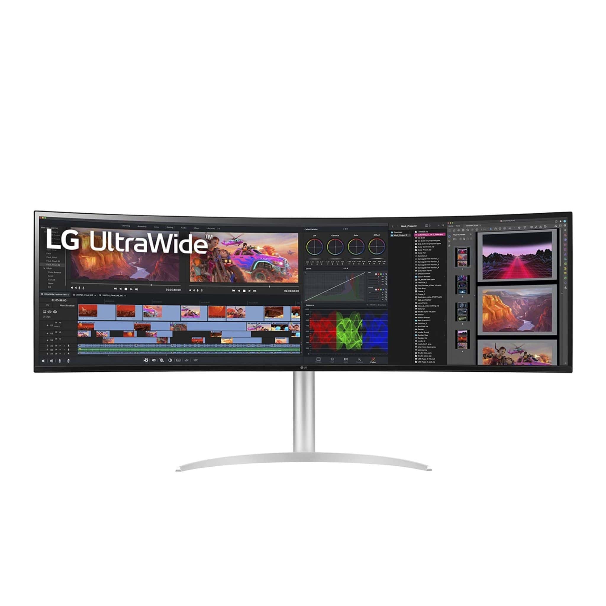 LG Monitors LG 49WQ95C-W 49" UltraWide™ Dual QHD Curved Monitor Main image