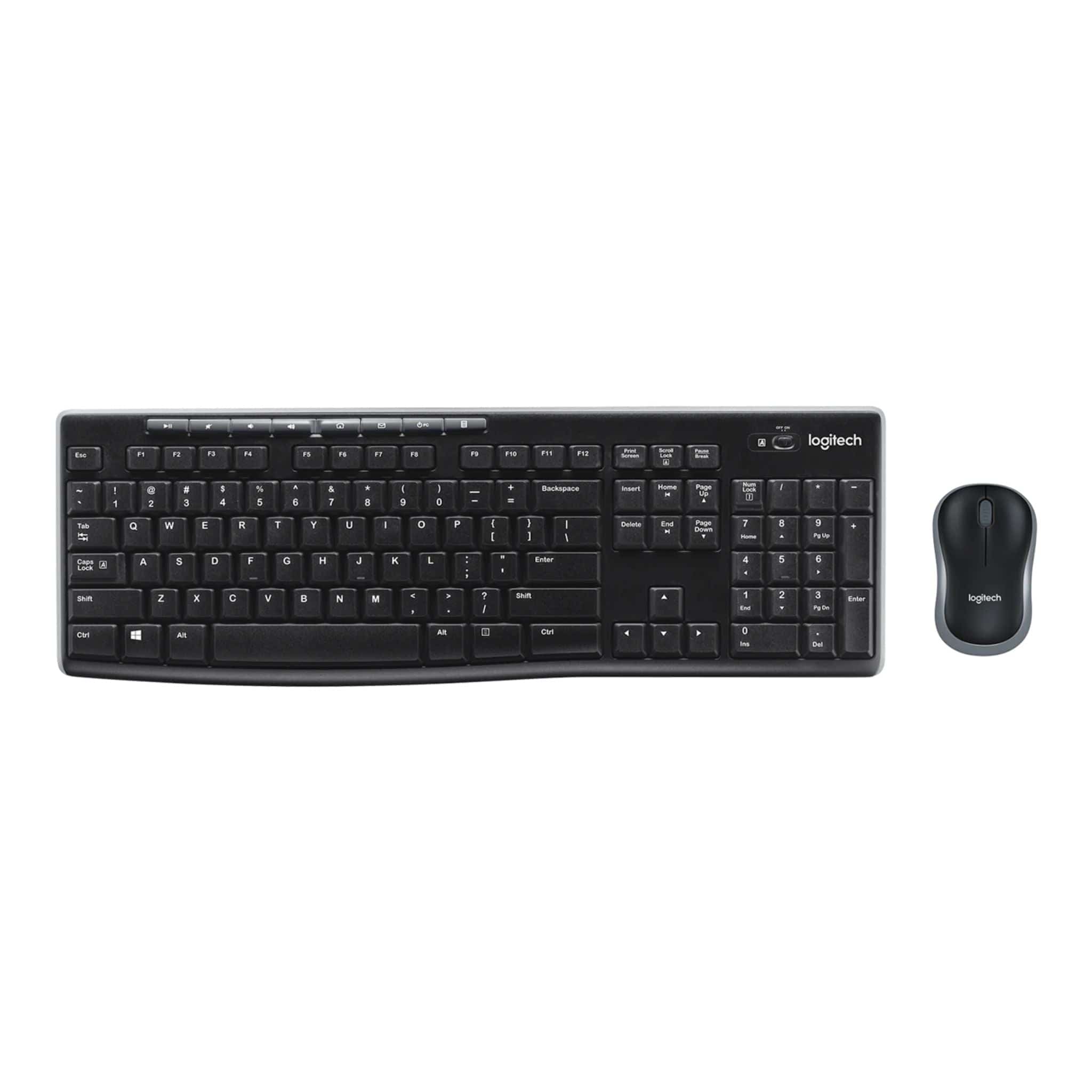 Logitech Components Logitch MK270 Wireless Keyboard and Mouse Combo - Black UK English (Qwerty) Main image