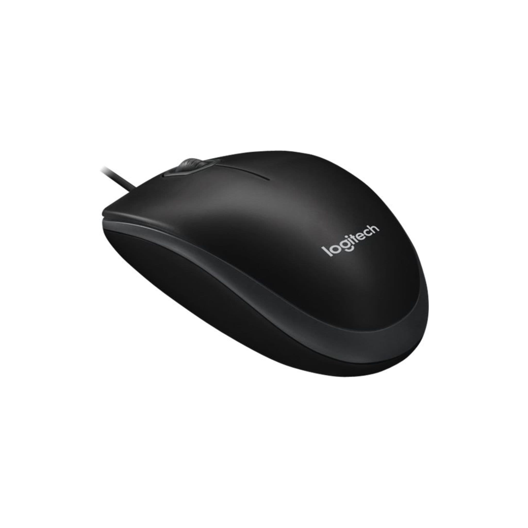 Logitech Components Logitech B100 Wired USB Mouse, 3-Buttons, Optical Tracking, Ambidextrous PC / Mac / Laptop - Black