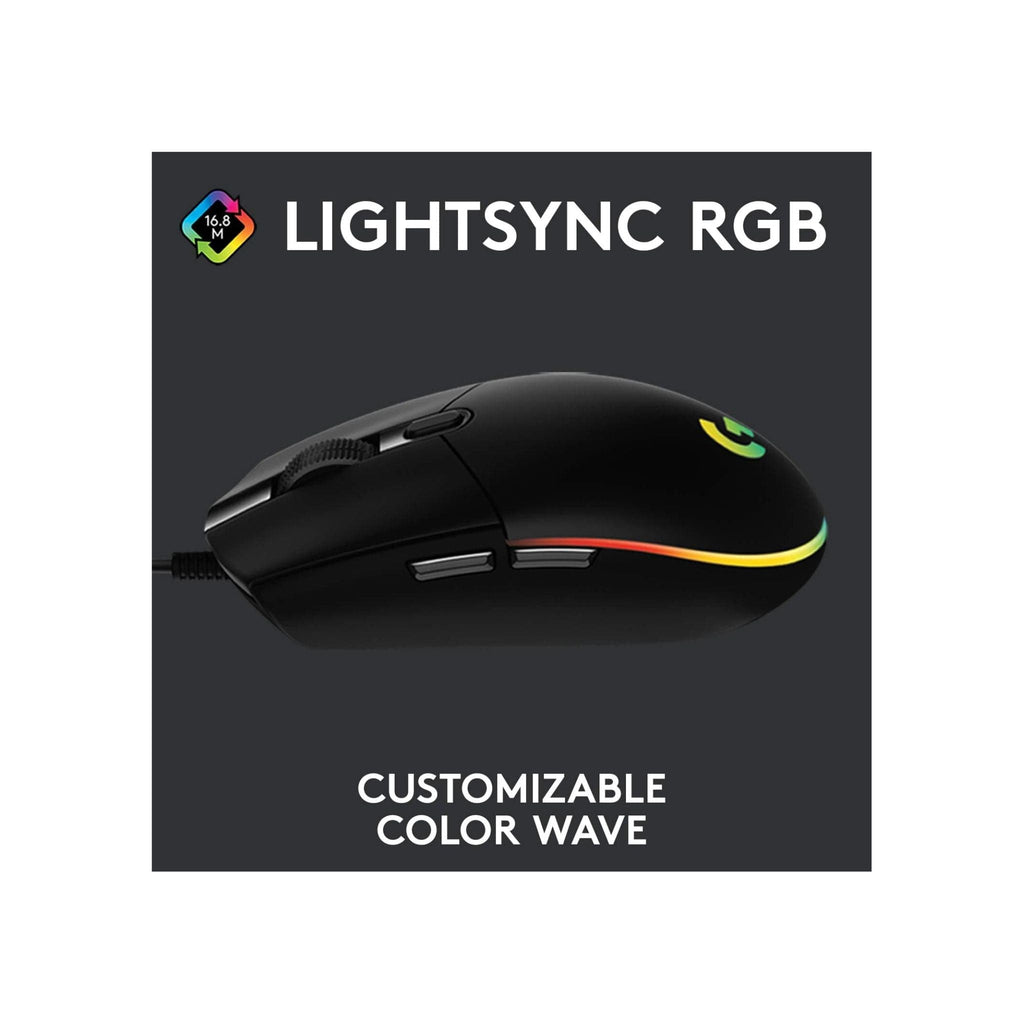 Logitech Components Logitech G203 LIGHTSYNC RGB 6 Button Gaming Mouse - Black