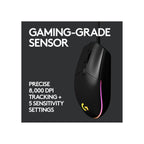 Logitech Components Logitech G203 LIGHTSYNC RGB 6 Button Gaming Mouse - Black