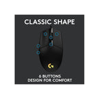 Logitech Components Logitech G203 LIGHTSYNC RGB 6 Button Gaming Mouse - Black