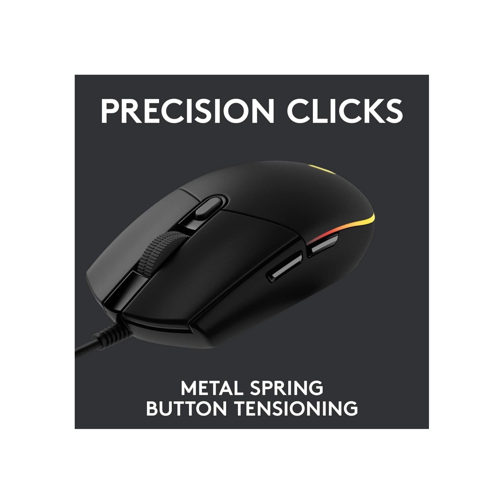 Logitech Components Logitech G203 LIGHTSYNC RGB 6 Button Gaming Mouse - Black