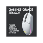 Logitech Components Logitech G203 LIGHTSYNC RGB 6 Button Gaming Mouse - White