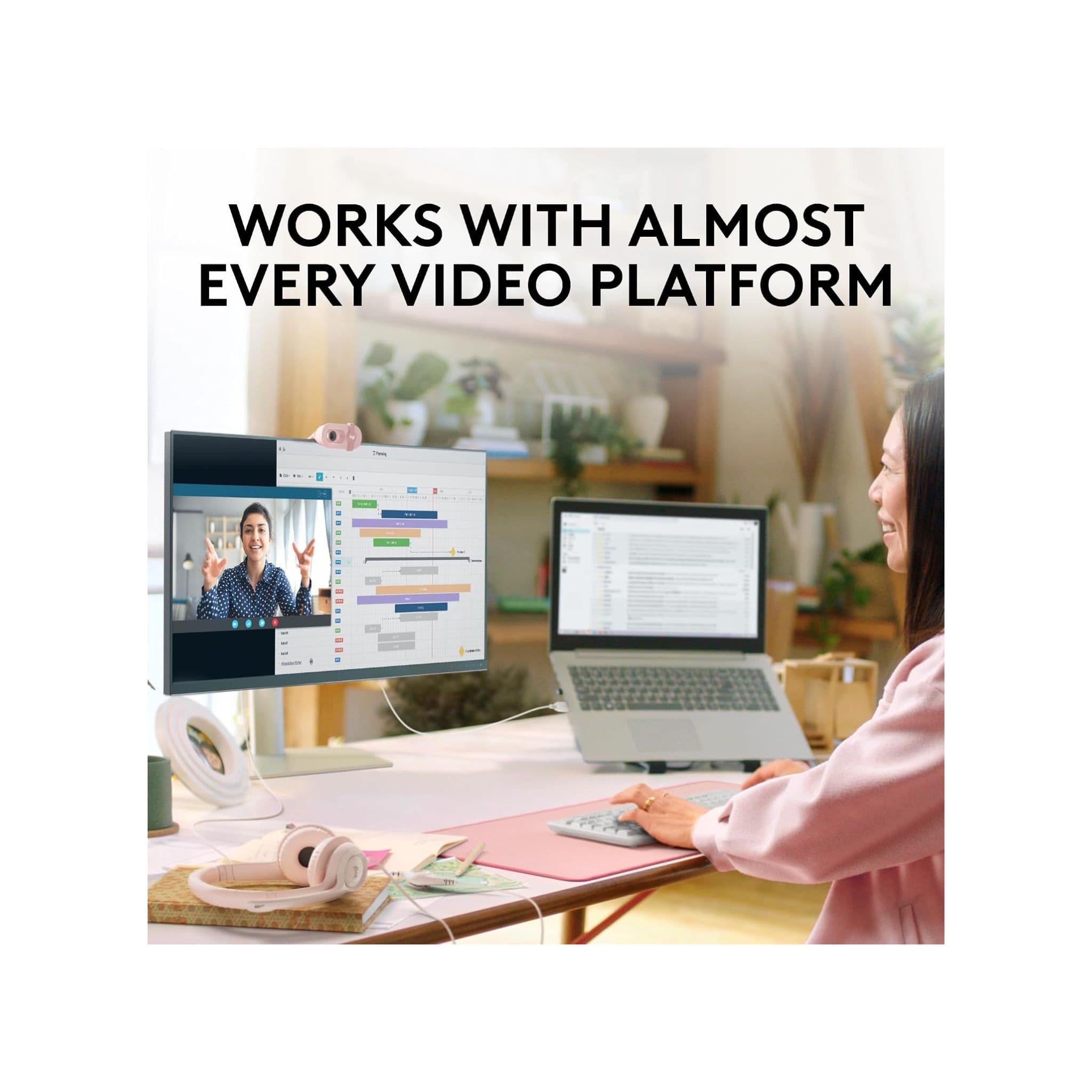 Logitech Logitech Brio 100 Full HD Webcam for Meetings and Streaming - Rose
