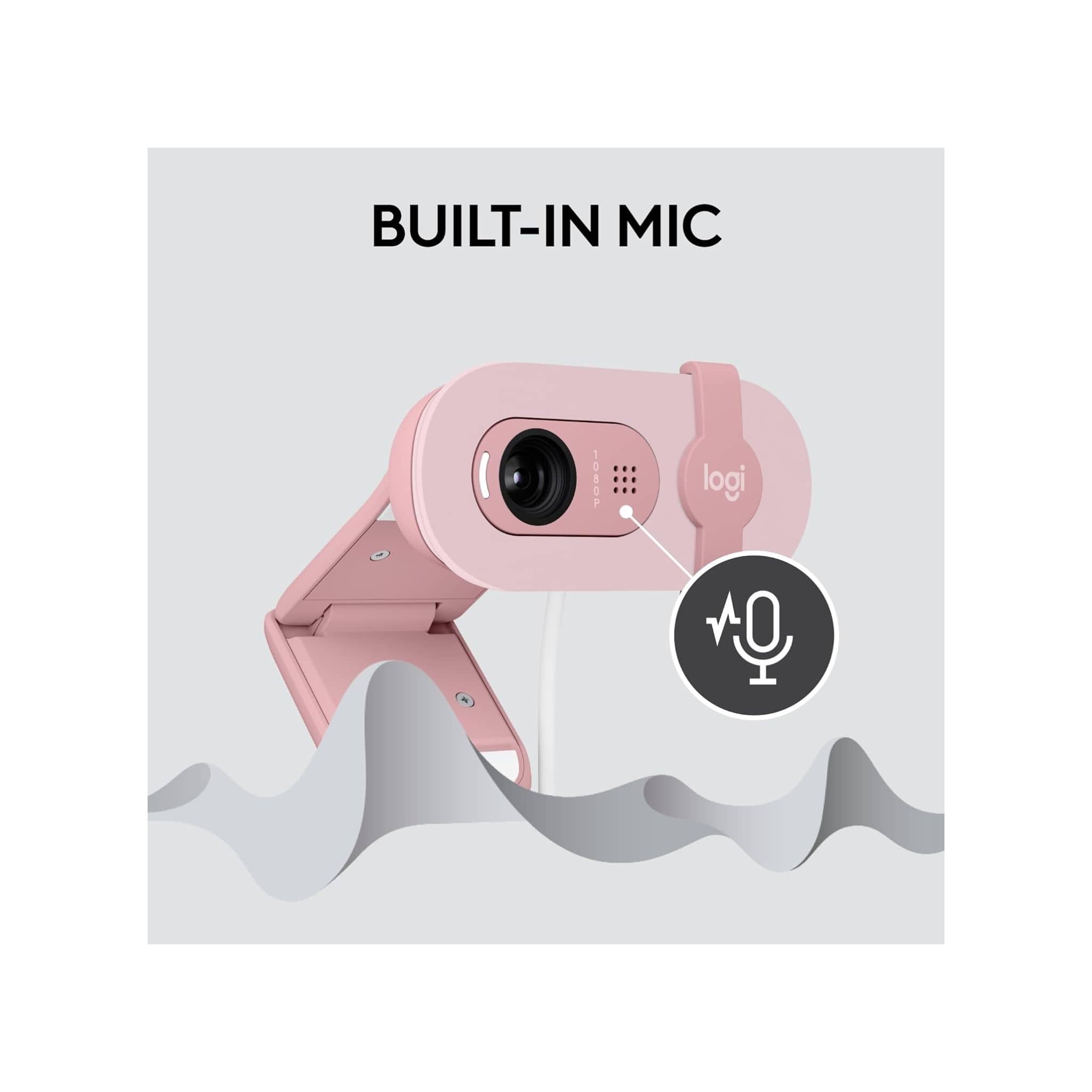 Logitech Logitech Brio 100 Full HD Webcam for Meetings and Streaming - Rose