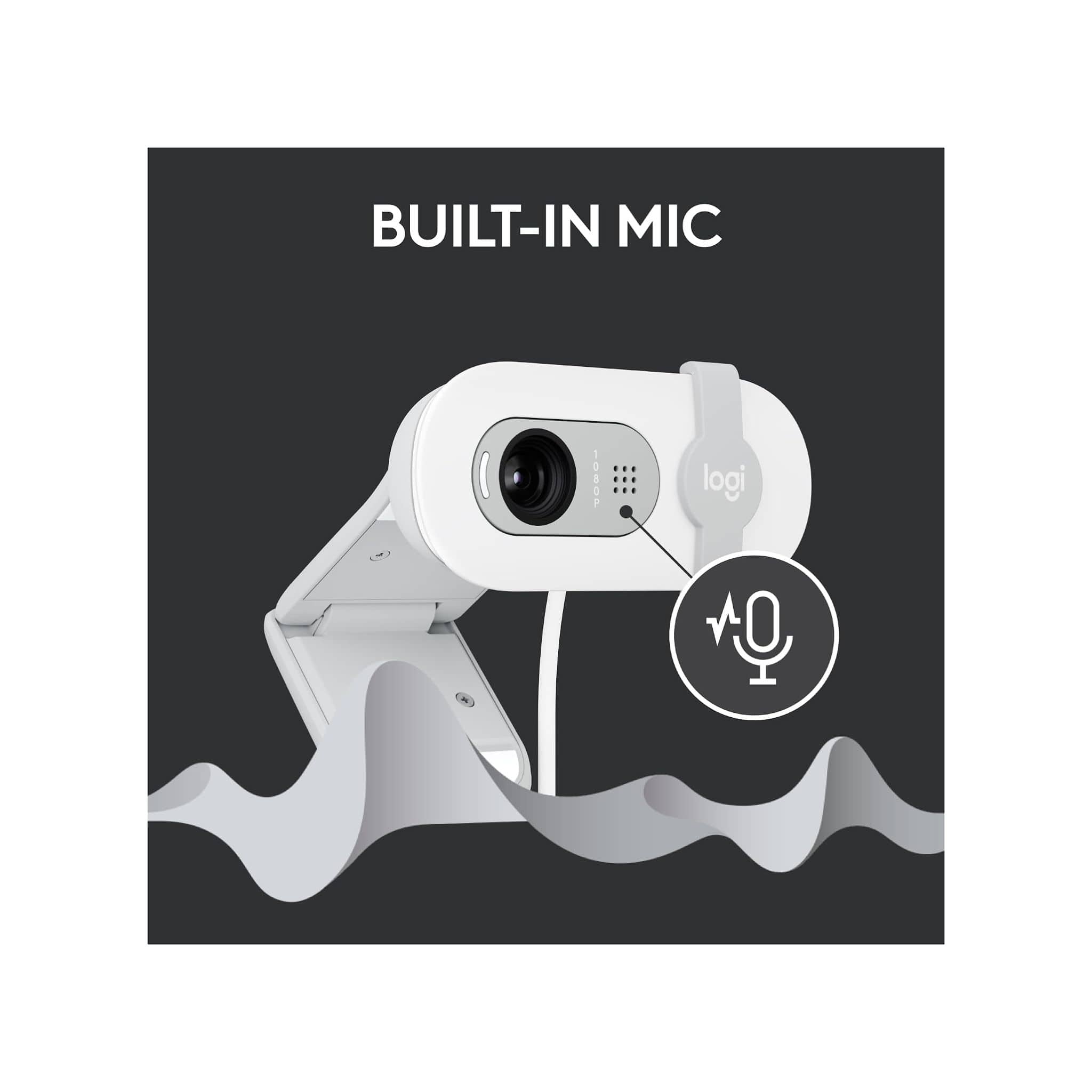 Logitech Logitech Brio 100 Full HD Webcam for Meetings and Streaming - White