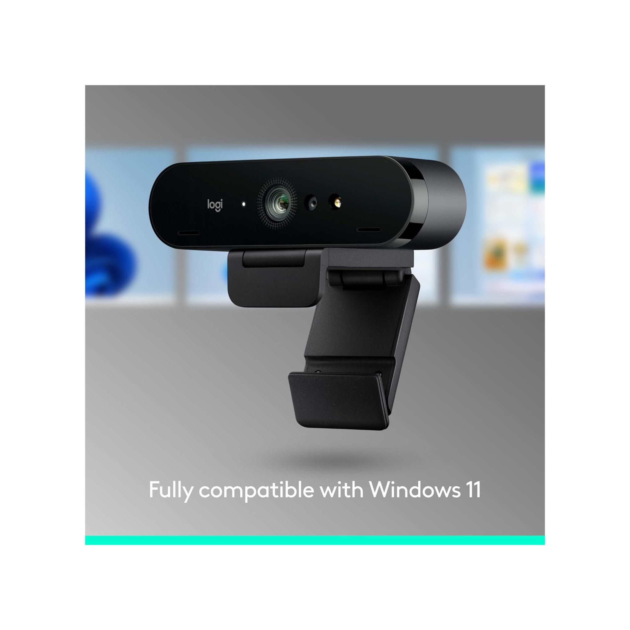 Logitech Logitech Brio 4K webcam with HDR,  Video Calling, Noise-Cancelling mic - Graphite