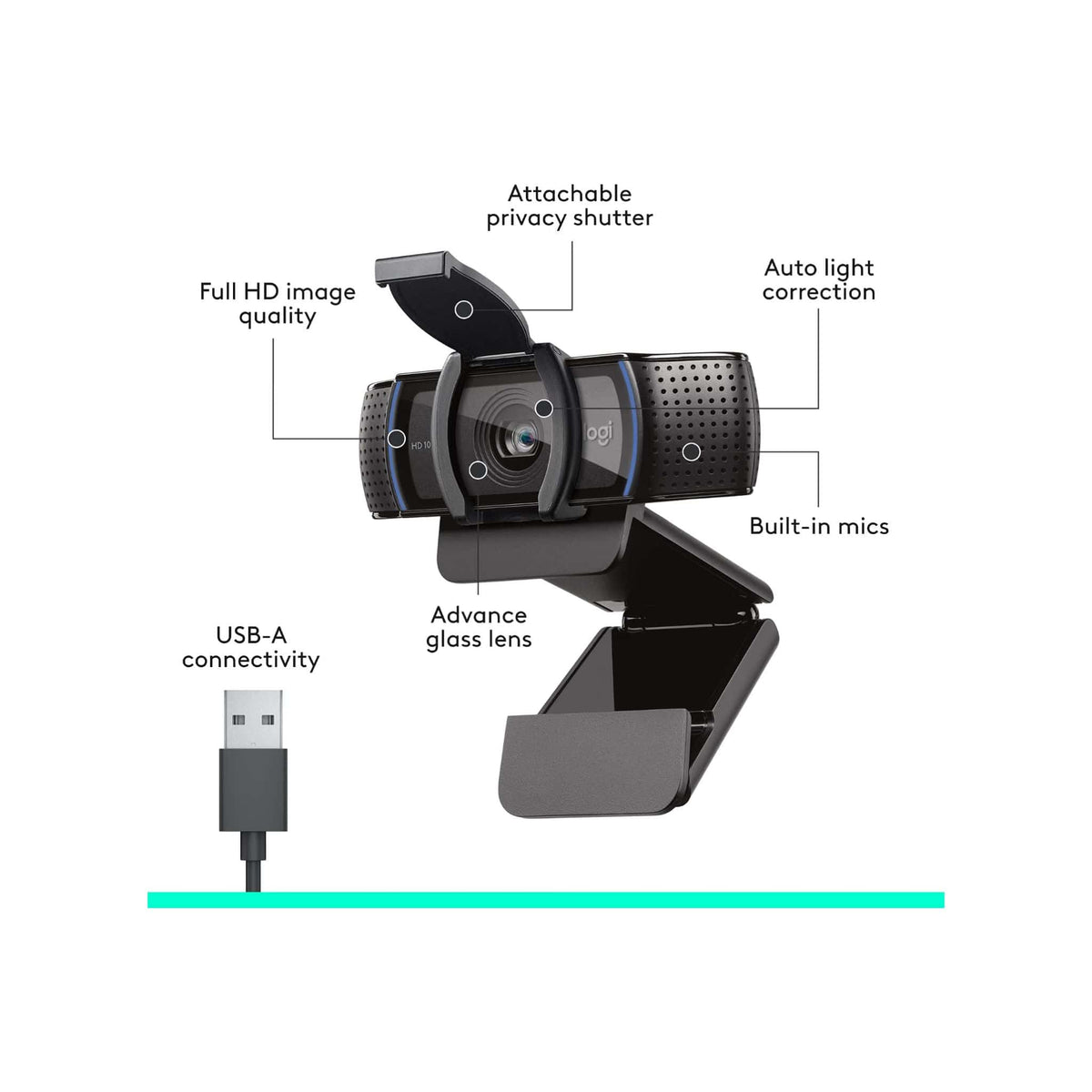 Logitech Logitech C920s PRO Full HD Webcam with Privacy Shutter