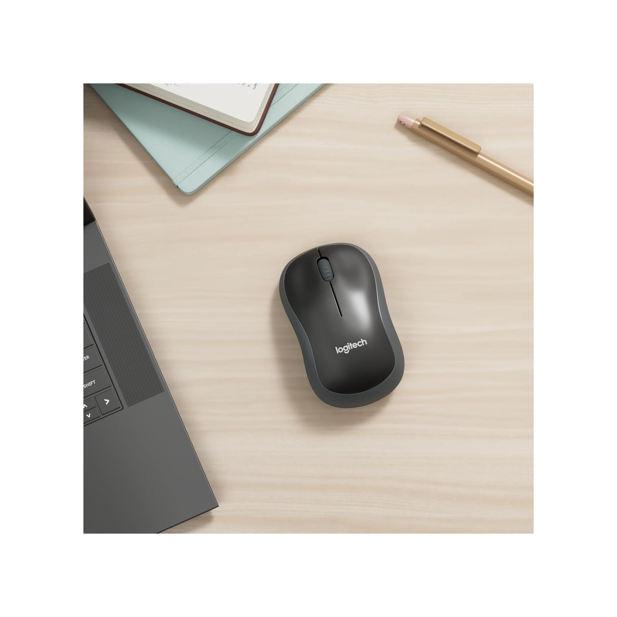Logitech Logitech M185 Wireless Mouse with 2.4GHz connectivity and a 12-month battery life - Grey